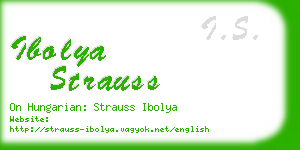 ibolya strauss business card